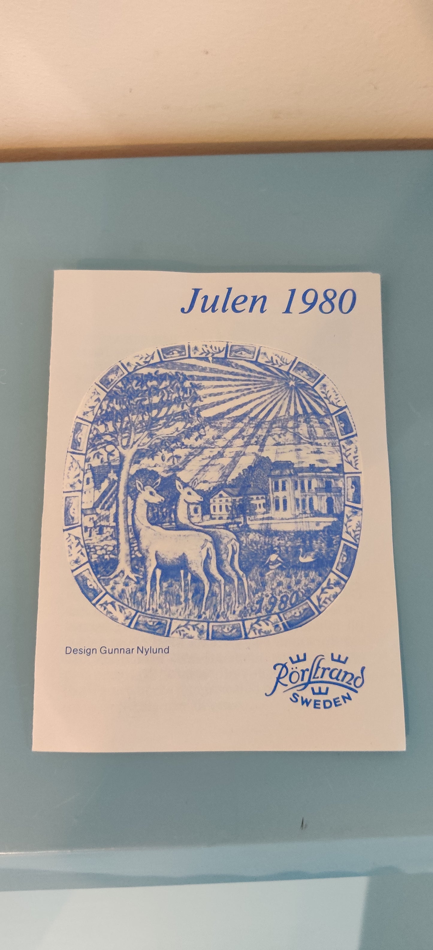 Rörstrand Joululautanen 1980 (Alk. Pakkauksessa, Gunnar Nylund)