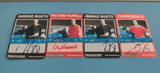 Autokeskus - Jarkko Ruutu (2kpl), Tuomo Ruutu ja Valtteri Filppula Nimmarit