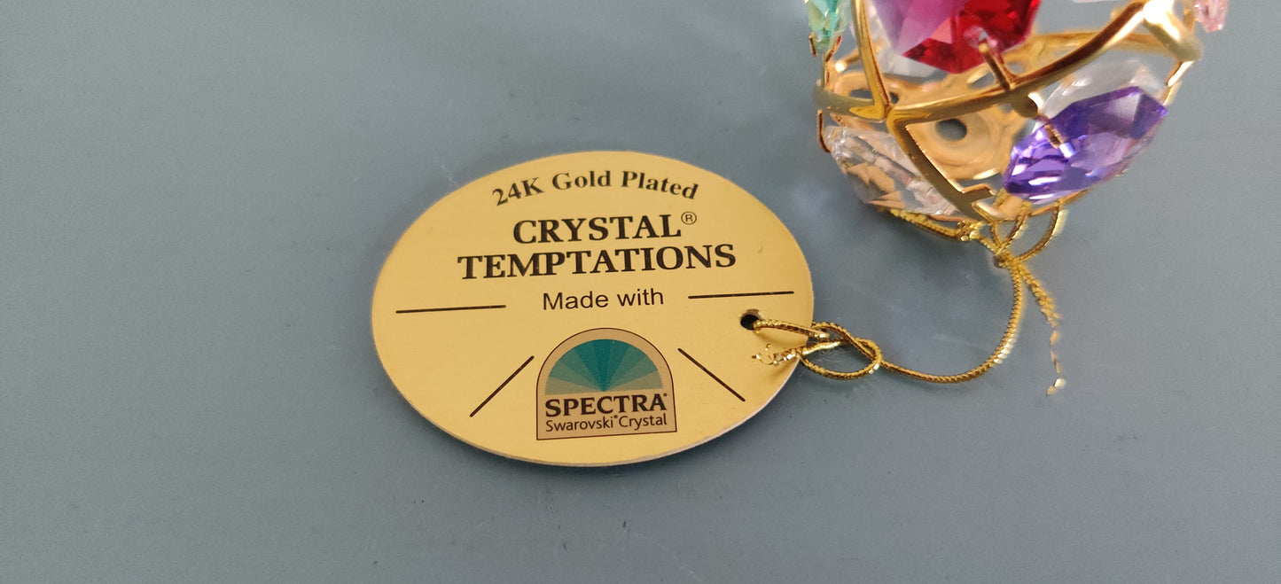 Crystal Temptations / Swarovski - Ananas (24k Kultaus ja 9kpl Kristallihelmiä)