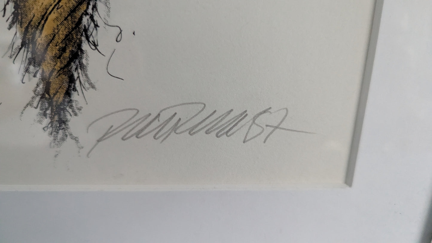 Raimo Kanerva - Jouluporkkana (Signeerattu Grafiikka 1987)