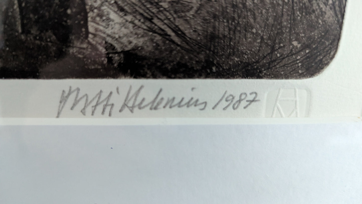 Matti Helenius - VII (Signeerattu Grafiikka 1987)