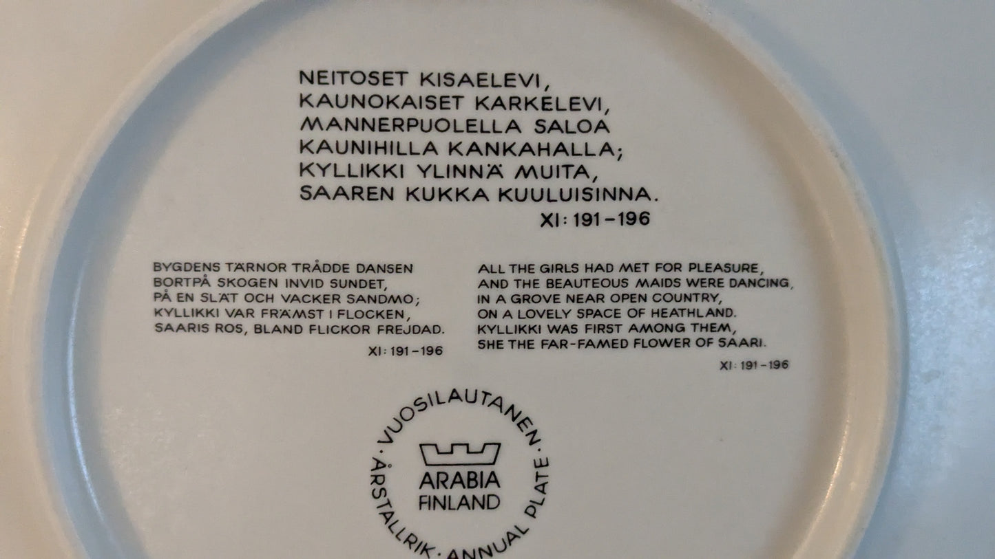 Arabia Kalevala Vuosilautanen 1989 (Raija Uosikkinen)