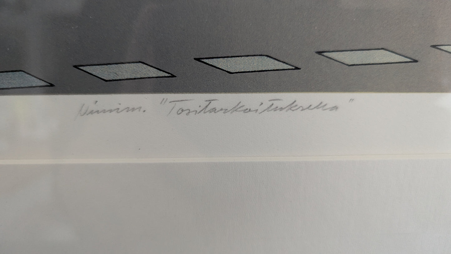 Raimo Huittinen - Tositarkoituksella (Signeerattu Grafiikka 1992)