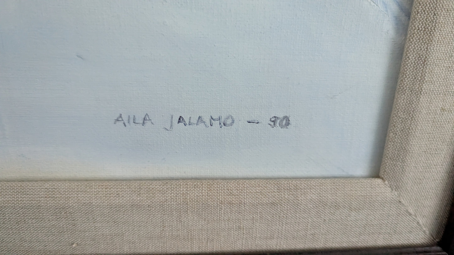 Aila Jalamo - Signeerattu Öljyvärimaalaus (1990)