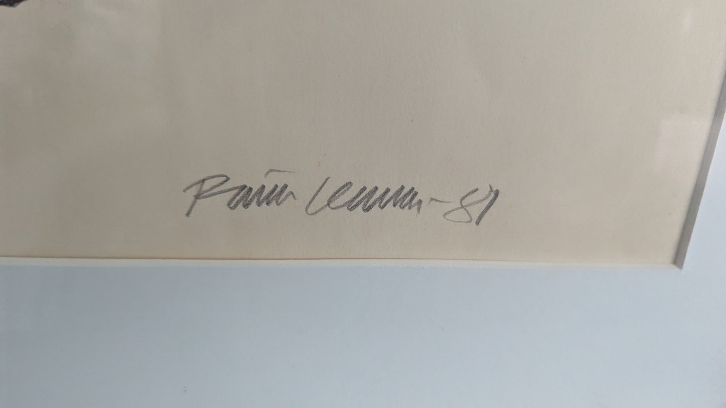 Raimo Kanerva - Signeerattu Grafiikka (1981, ISO, Korkeus: 100cm)