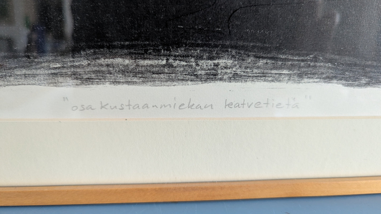 Leo Rannikko - Osa Kustaanmiekan Katvetietä (Signeerattu Grafiikka 1977)