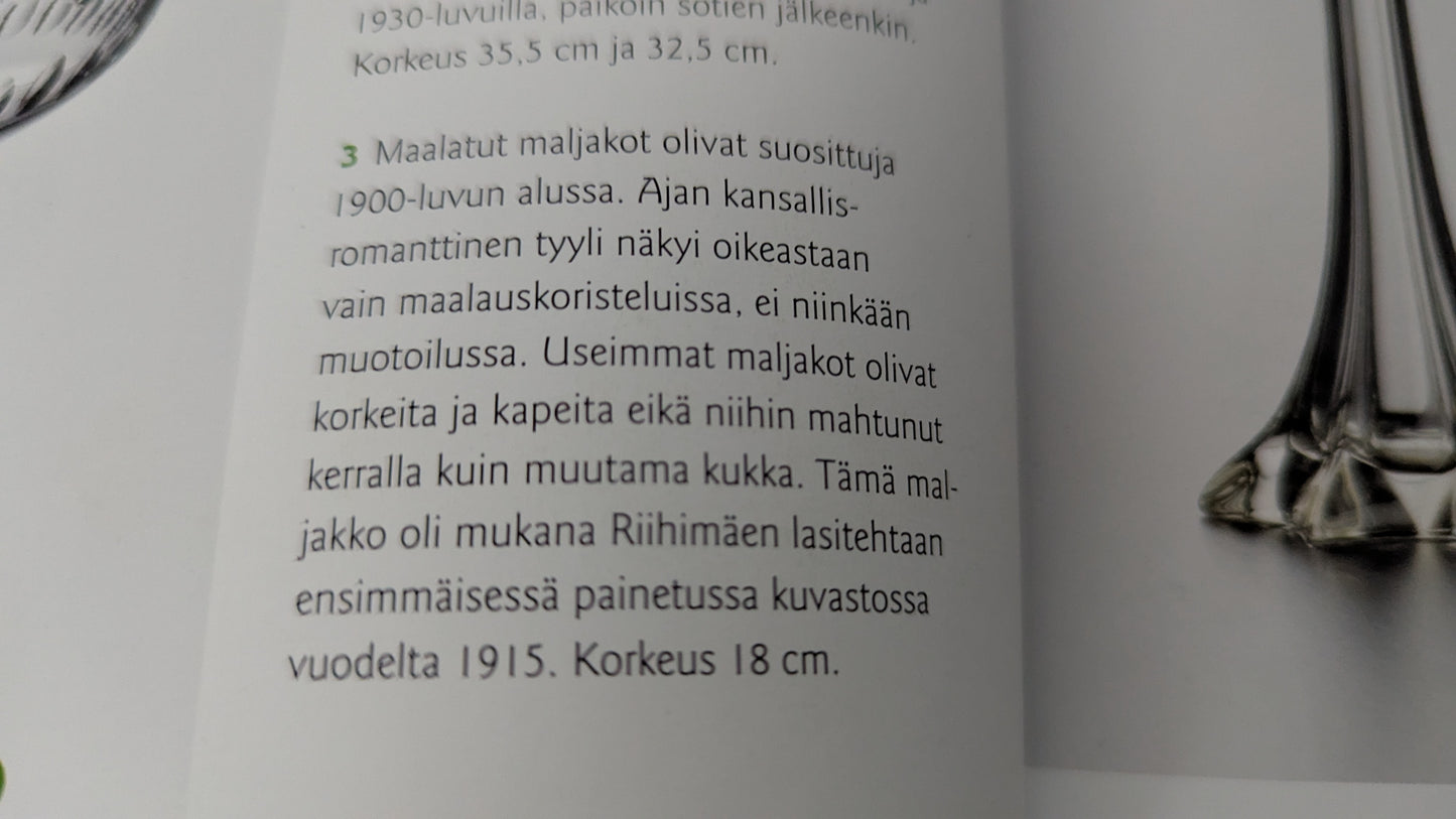 Riihimäen Lasi - Käsinmaalattu Maljakko (1915)