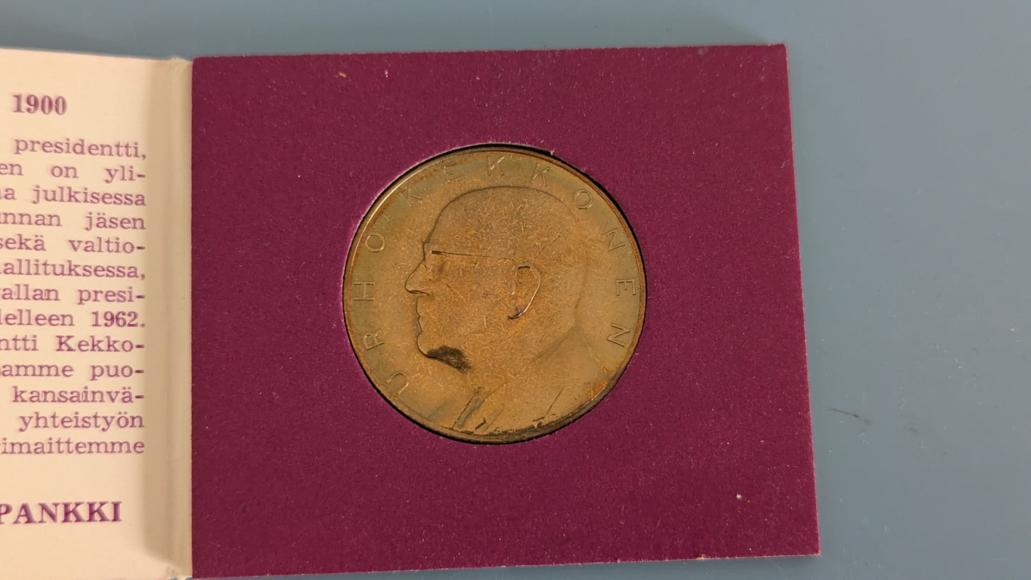 Säästöpankkiviikko 1967 - Urho Kekkonen Mitali (Turun Työväen Säästöpankki)