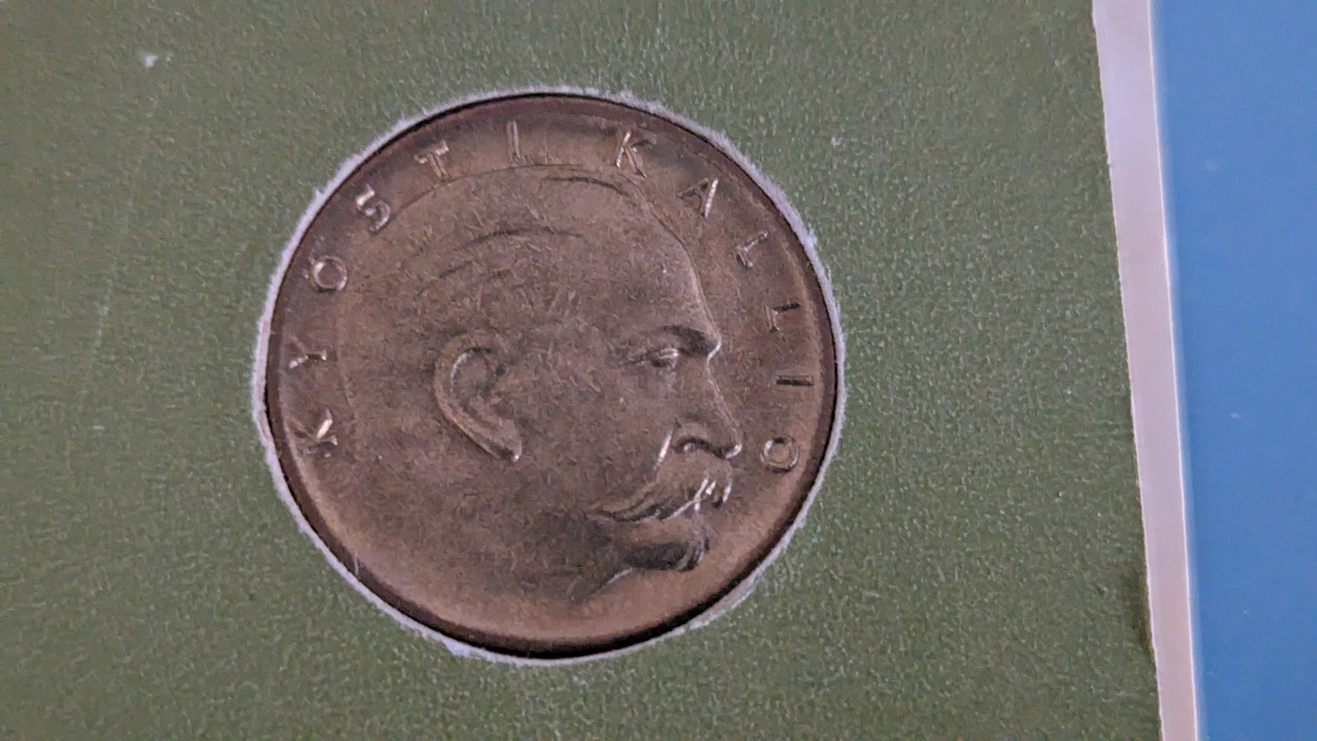 Säästöpankkiviikko 1963 - Kyösti Kallio Mitali (Turun Työväen Säästöpankki)