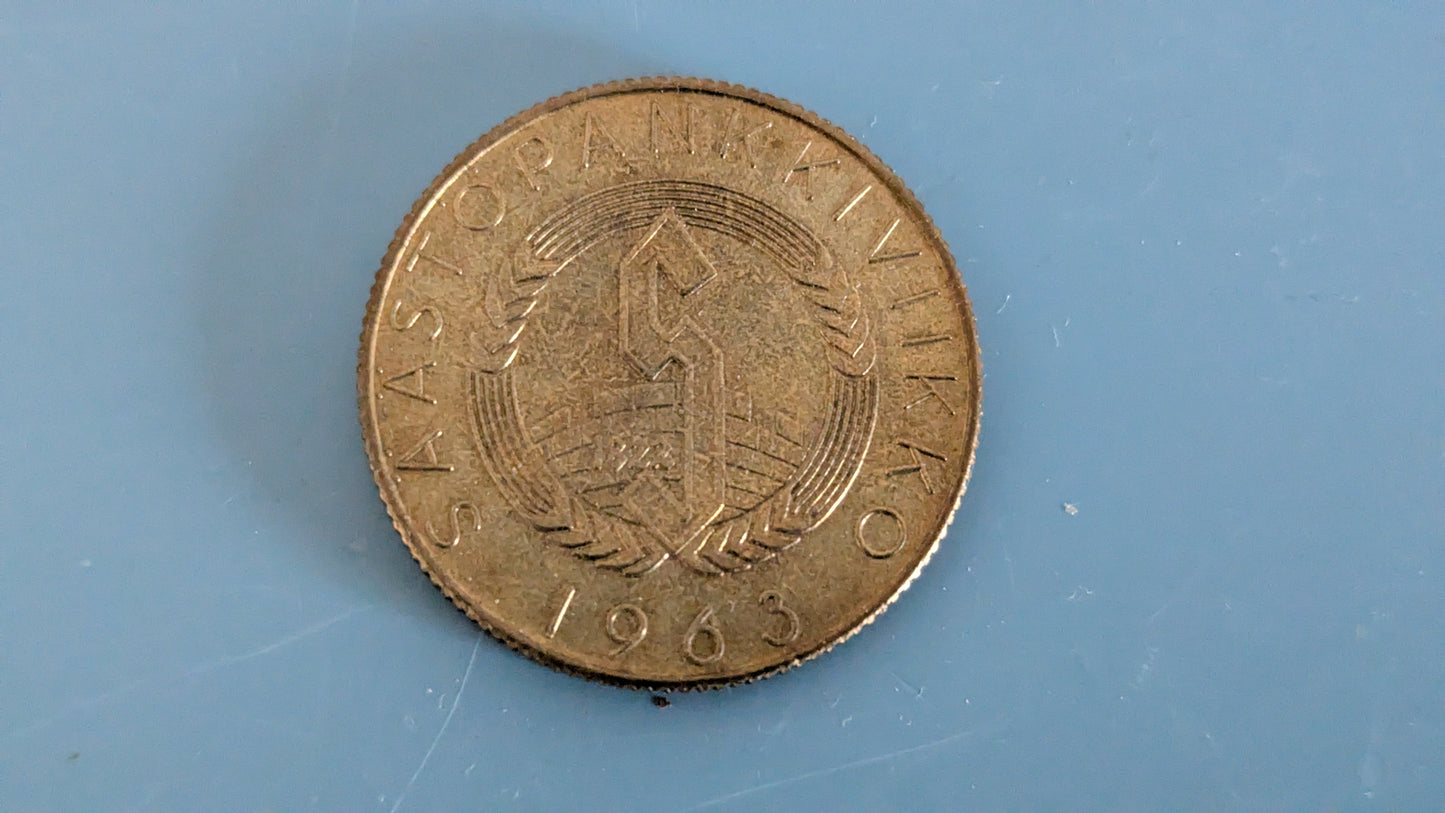 Säästöpankkiviikko 1963 - Kyösti Kallio Mitali (Turun Työväen Säästöpankki)