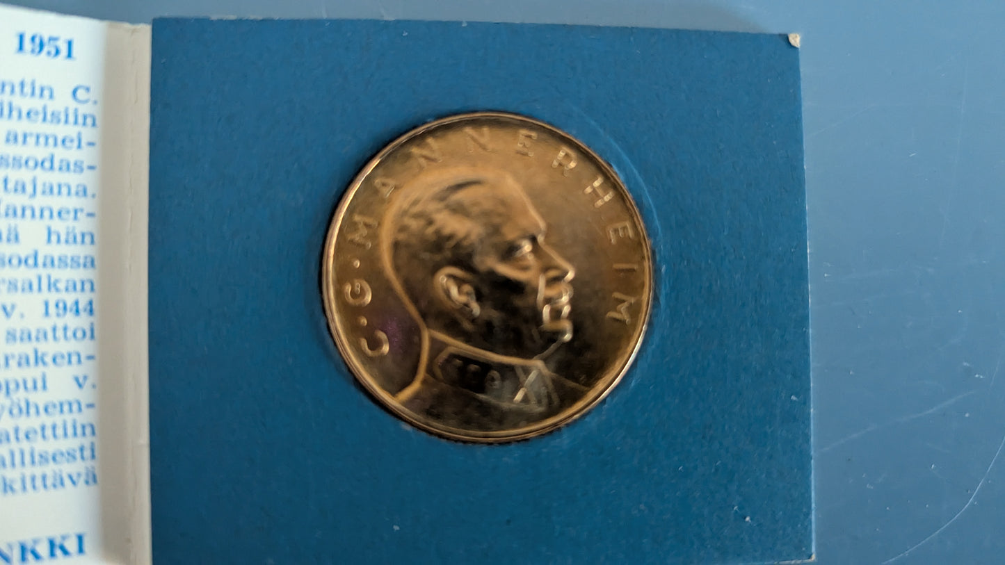 Säästöpankkiviikko 1965 - C.G. Mannerheim Mitali (Turun Työväen Säästöpankki)