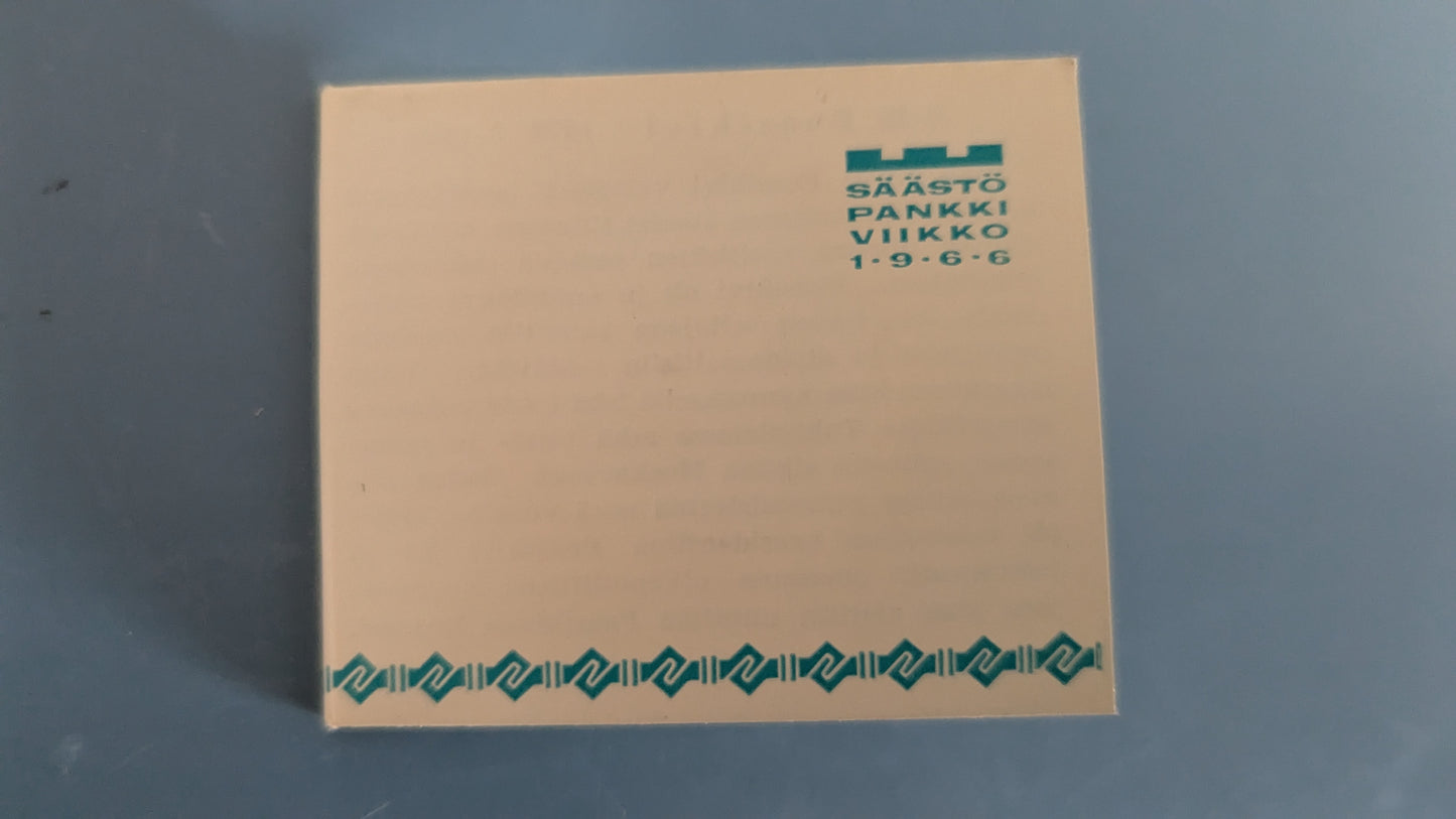Säästöpankkiviikko 1966 - J.K. Paasikivi Mitali (Turun Työväen Säästöpankki)