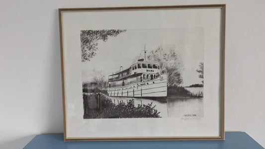 Rolf Berndtsson - Kanavalaiva Diana (Signeerattu Litografia)