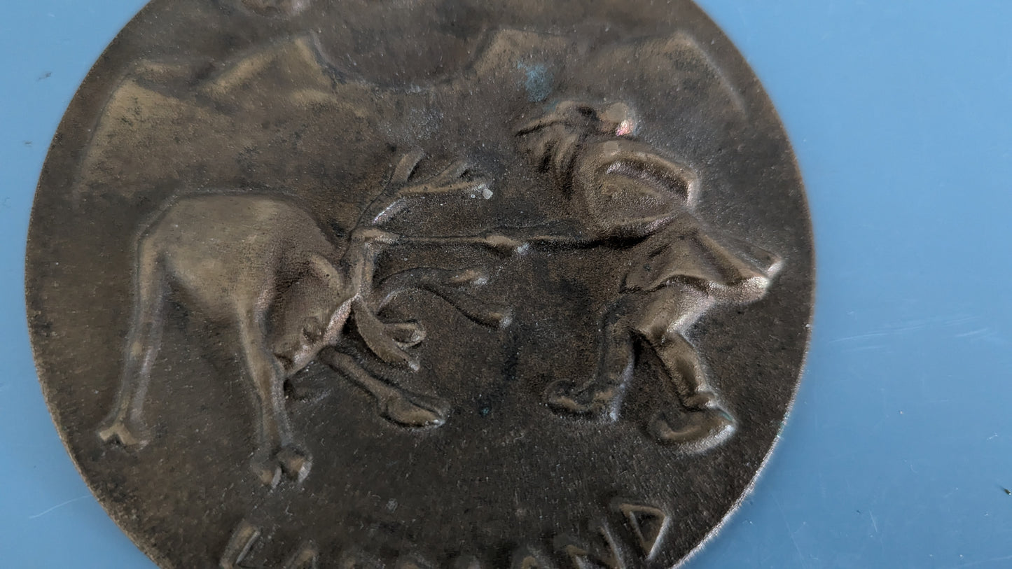 Lappland / Lappi Aiheinen Metallinen Reliefi (Halkaisija: 10.3cm)