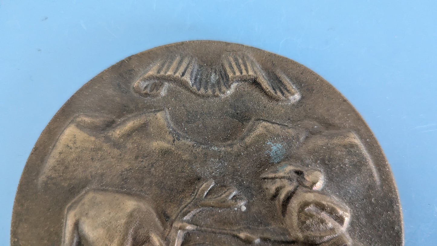 Lappland / Lappi Aiheinen Metallinen Reliefi (Halkaisija: 10.3cm)