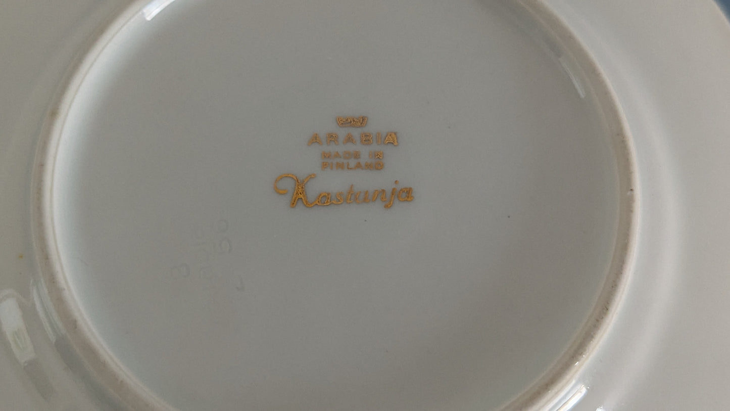 Arabia Kastanja Laivoslautanen / Leipälautanen (1956-1958, Raija Uosikkinen)