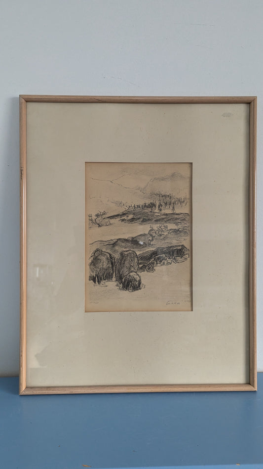 Aukusti Tuhka - Signeerattu Grafiikka (22/25, 1955)