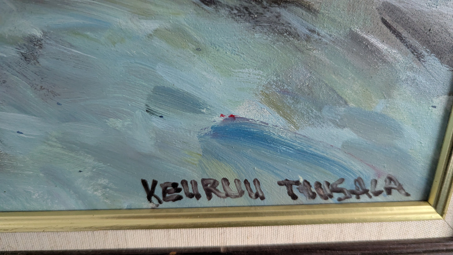 Keuruu Tiusala (Signeerattu Öljyvärimaalaus 1979)