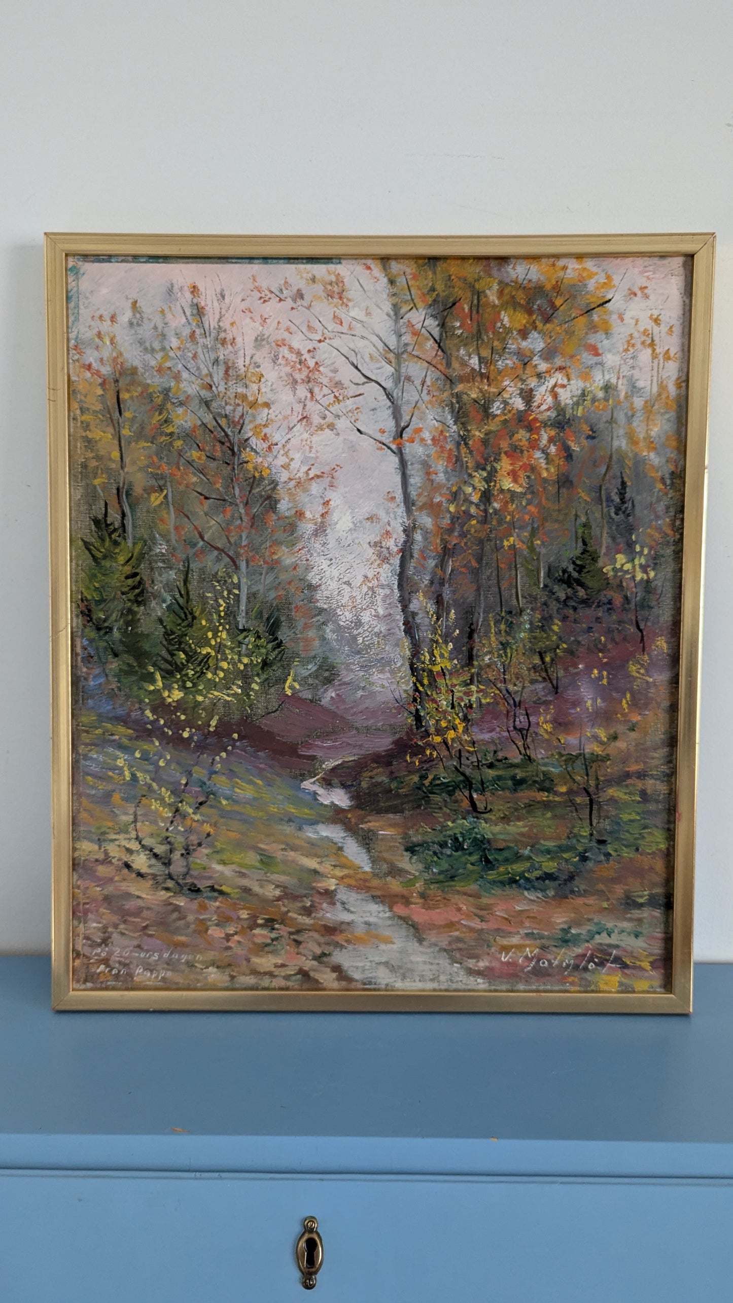 V. Malmlöf - Signeerattu Öljyvärimaalaus