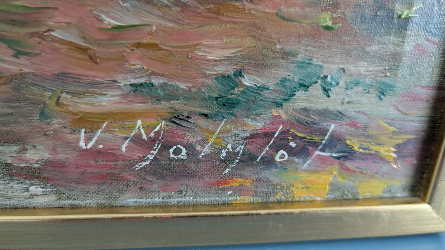 V. Malmlöf - Signeerattu Öljyvärimaalaus