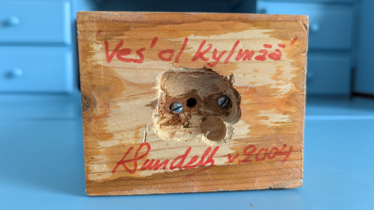 Kalevi Sundell - Ves' Ol Kylmää Veistos / Patsas (2004, Signeerattu)