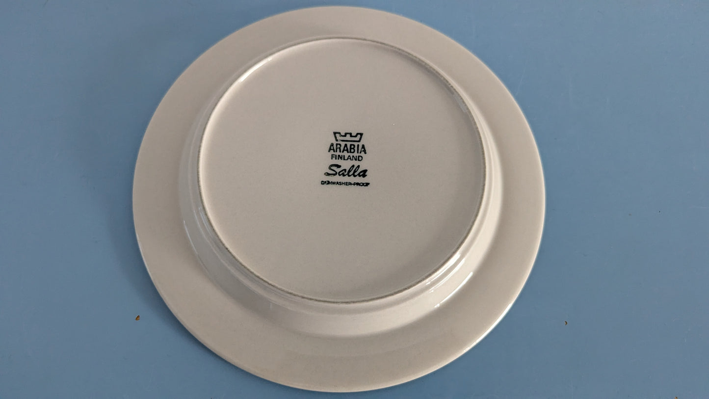 Arabia Salla Salaatti- / Alkuruokalautanen (5kpl, 1979-1983, Raija Uosikkinen)