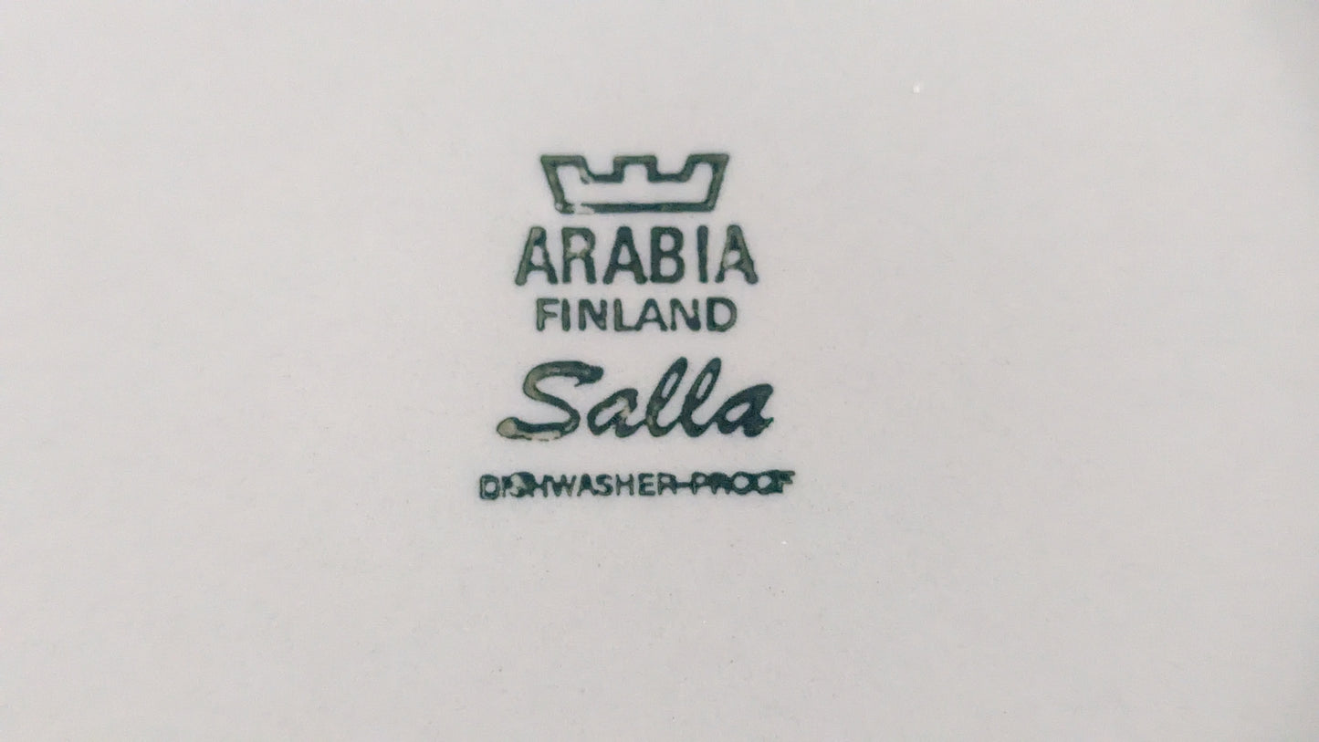 Arabia Salla Salaatti- / Alkuruokalautanen (5kpl, 1979-1983, Raija Uosikkinen)