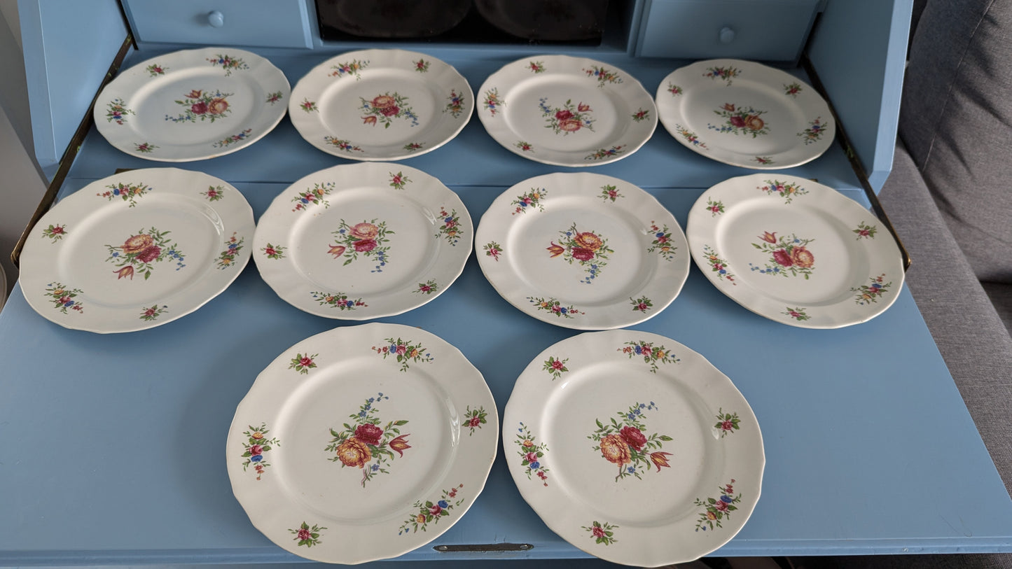 Arabia Hilkka-Liisa Salaattilautanen / Alkuruokalautanen (10kpl, 1950-luku)