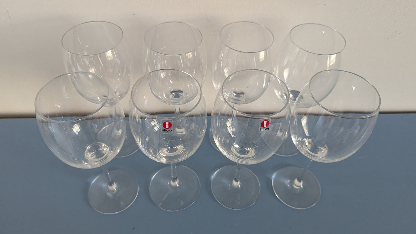 Iittala Kolibri Punaviinilasi / Viinilasi (8kpl, 1984-2009, Timo Sarpaneva)