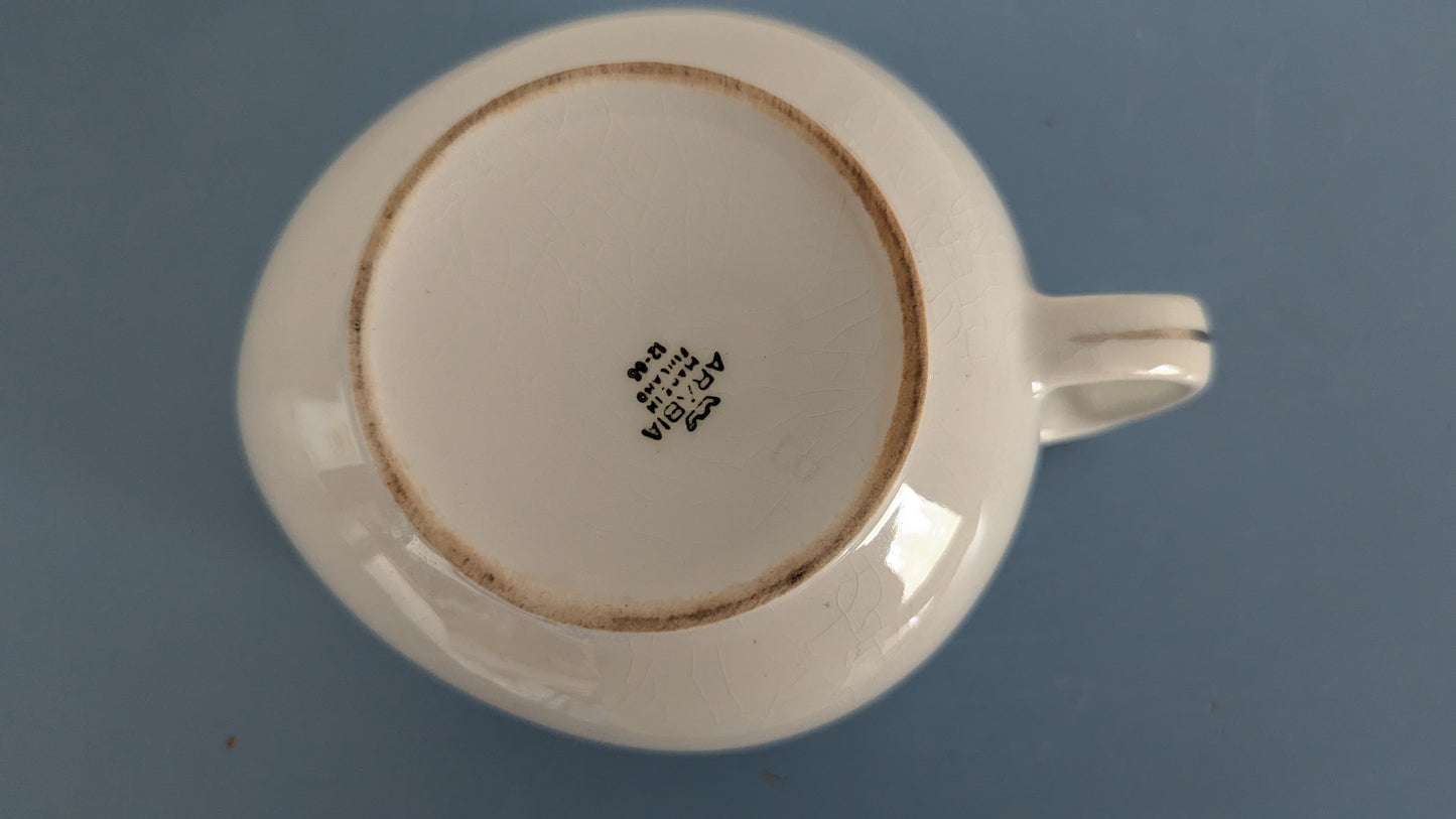 Arabia Platina Kastikekannu / Liemikulho (1957-1973, Raija Uosikkinen)