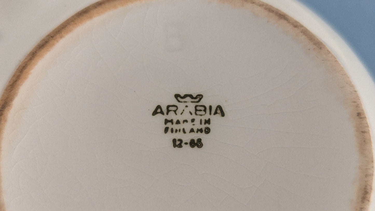 Arabia Platina Kastikekannu / Liemikulho (1957-1973, Raija Uosikkinen)