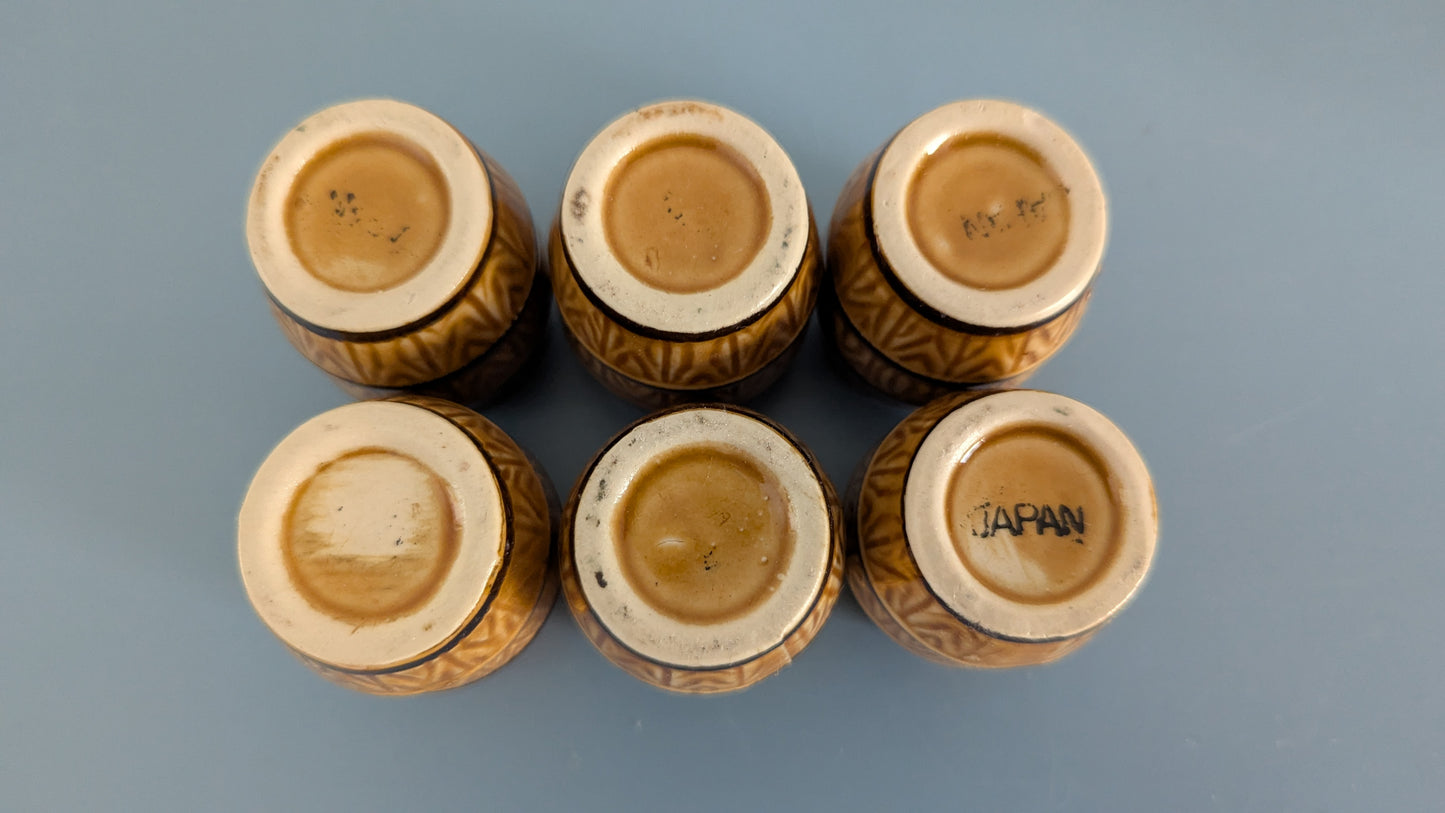 Japanilainen Baarimikko Karahvi + 6kpl Snapsilaseja (1950-1960-luku)