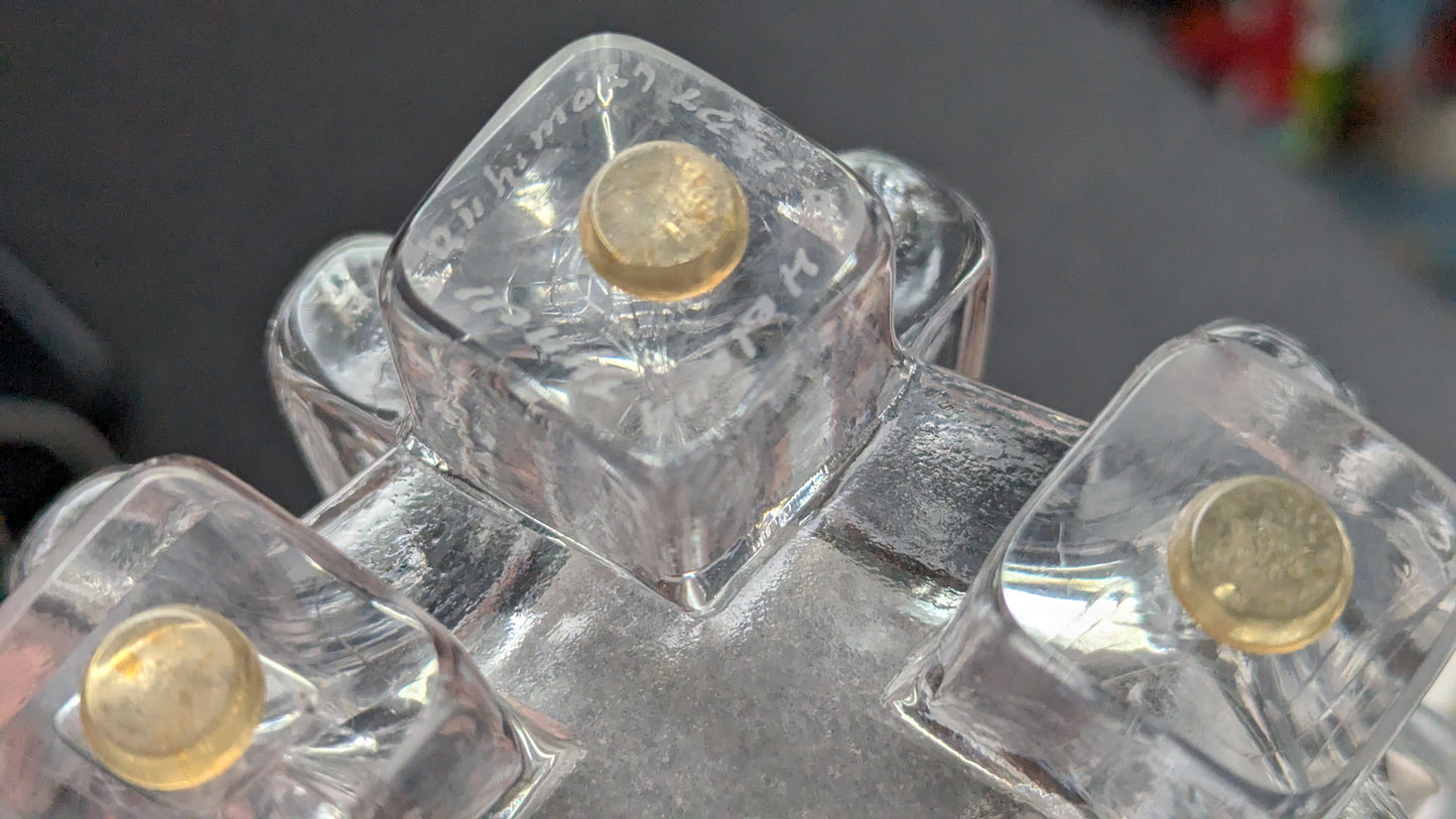 Riihimäen Lasi Paalutalo Maljakko (1968-1972, Signeerattu, Helena Tynell)