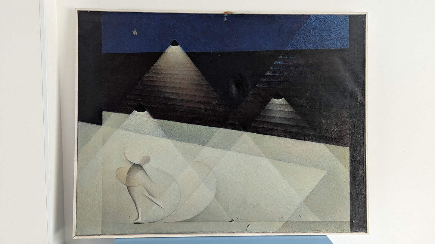 Jouko Nivarpää - Harjoitus (Signeerattu Öljyvärimaalaus 1963)