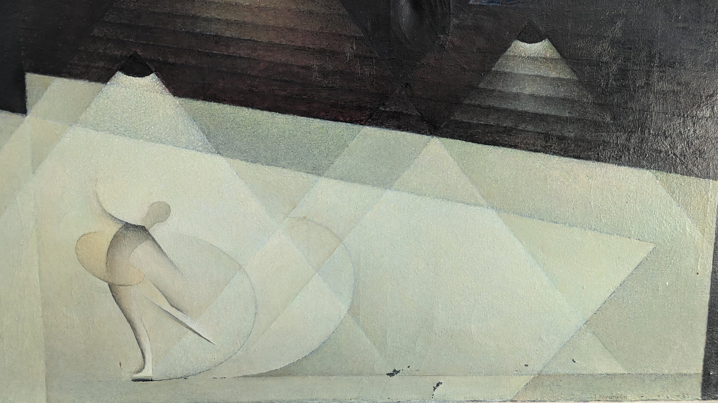 Jouko Nivarpää - Harjoitus (Signeerattu Öljyvärimaalaus 1963)