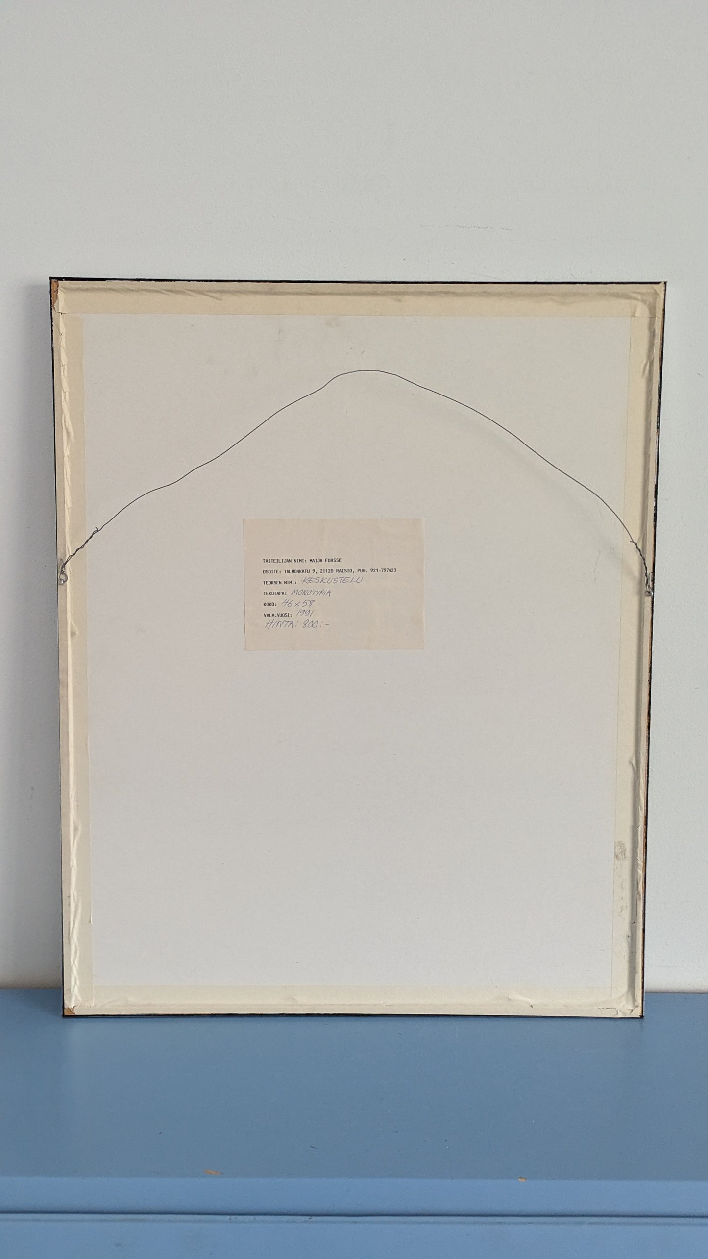 Maija Forsse - Keskustelu (Signeerattu Monotypia 1991)