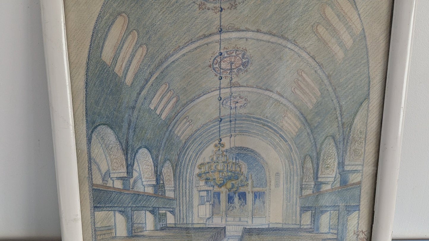 Kauno Sakari Kallio - Alavuden Kirkko (Sign. Sekatekniikkatyö 1914)