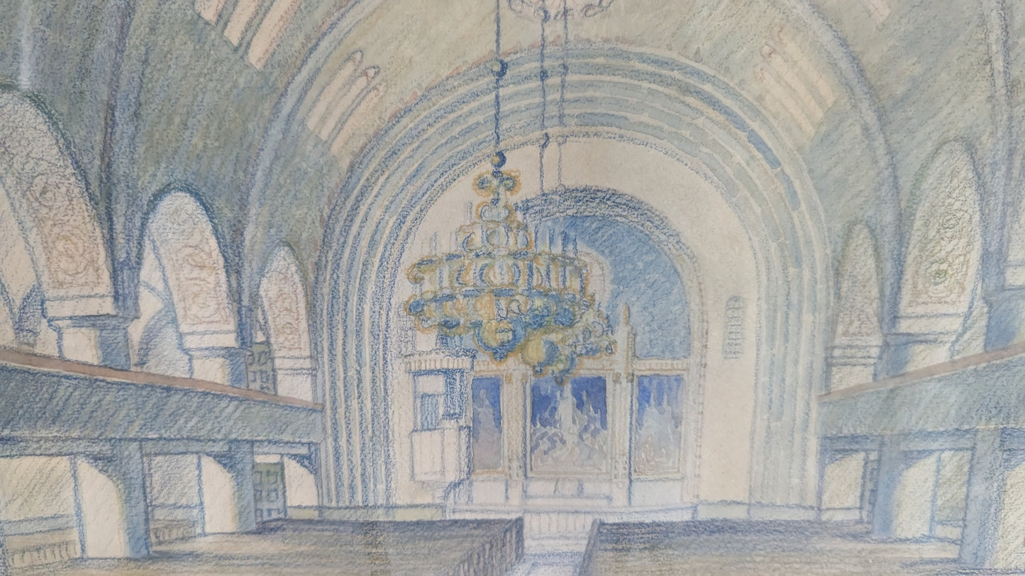 Kauno Sakari Kallio - Alavuden Kirkko (Sign. Sekatekniikkatyö 1914)