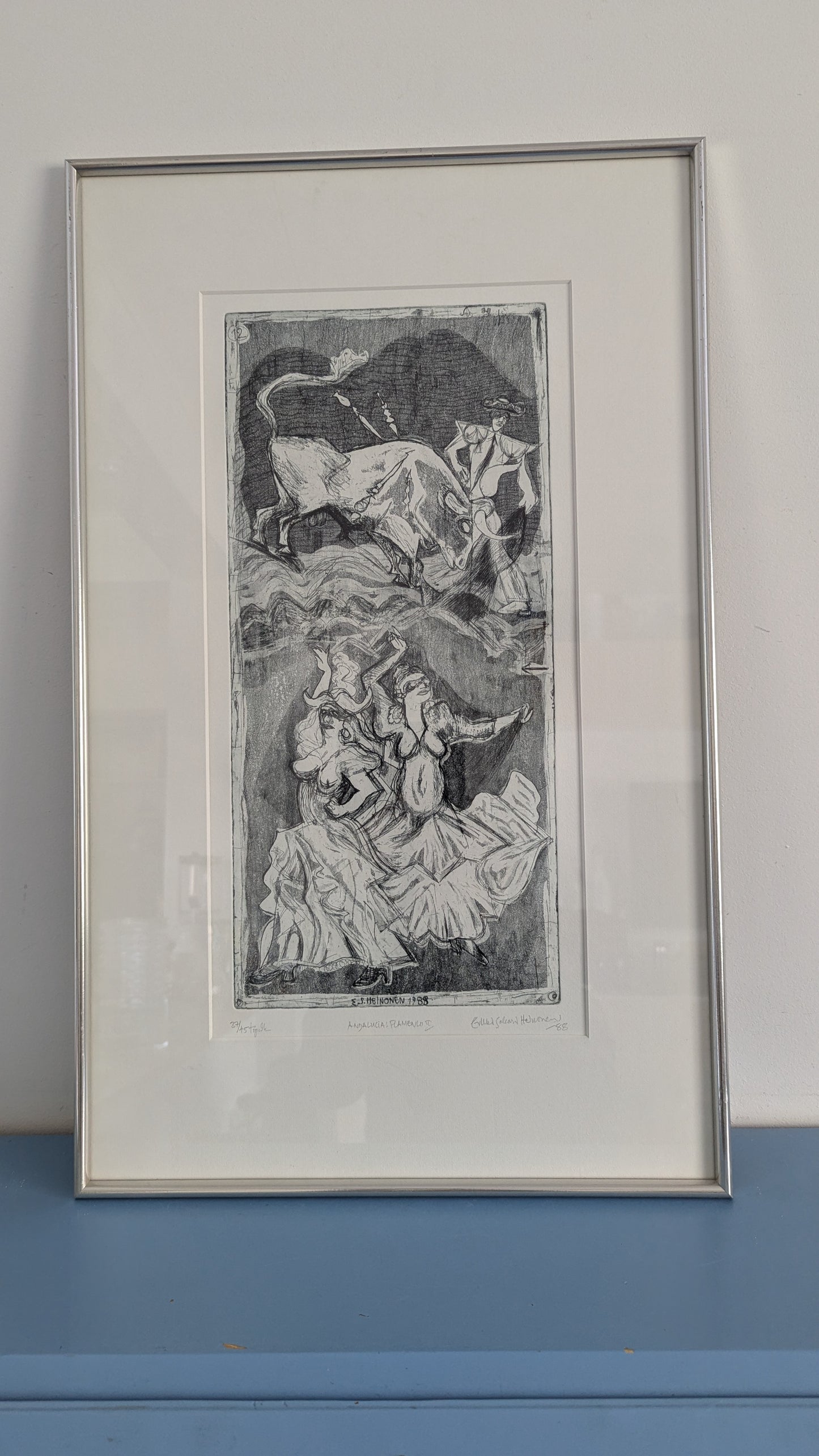 Erkki Sakari Heinonen - Andalucia Flamenco II (Signeerattu, Etsaus, 1988)