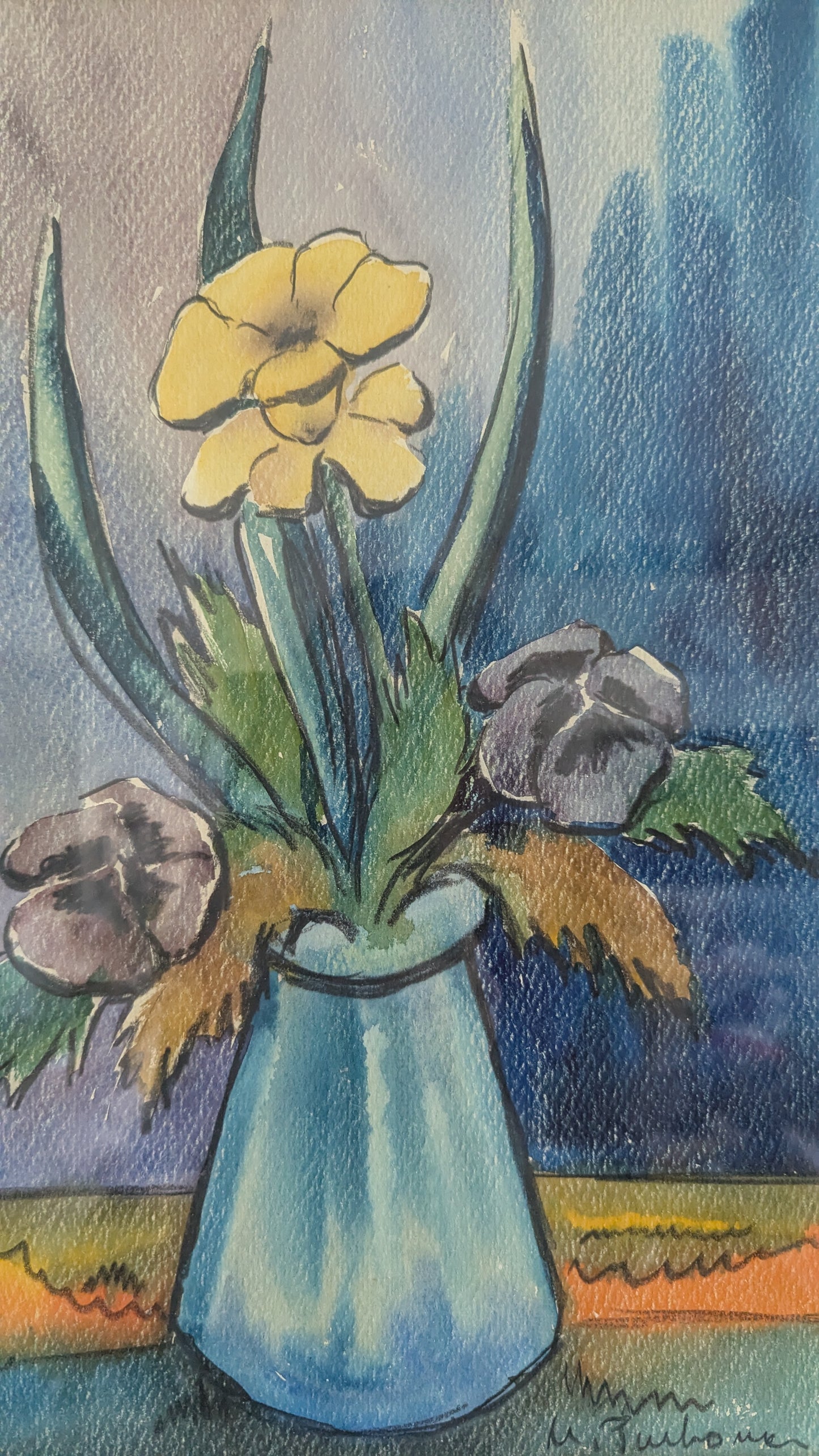 Urpo Purhonen - Signeerattu Sekatekniikkatyö (1957)