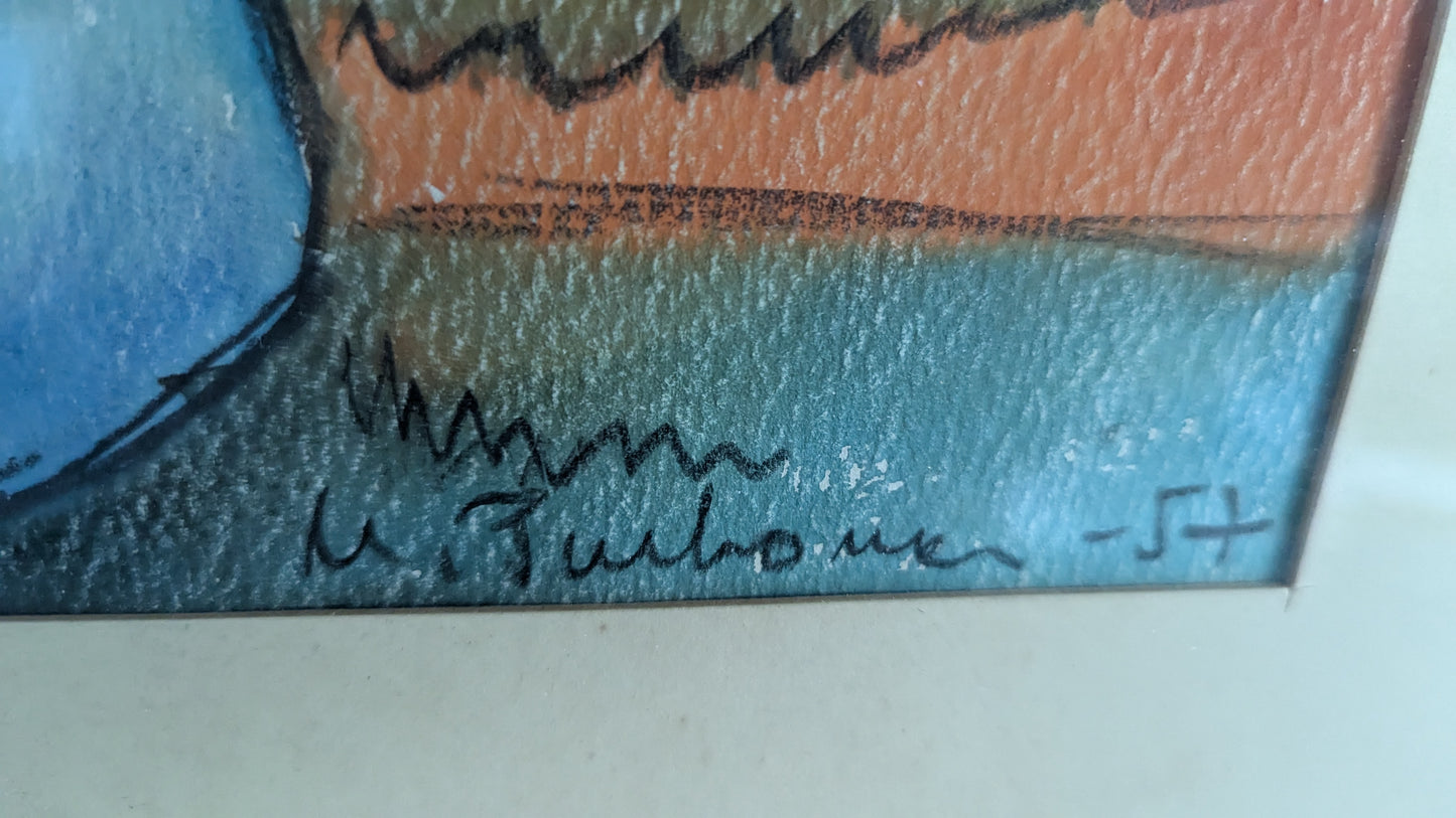 Urpo Purhonen - Signeerattu Sekatekniikkatyö (1957)