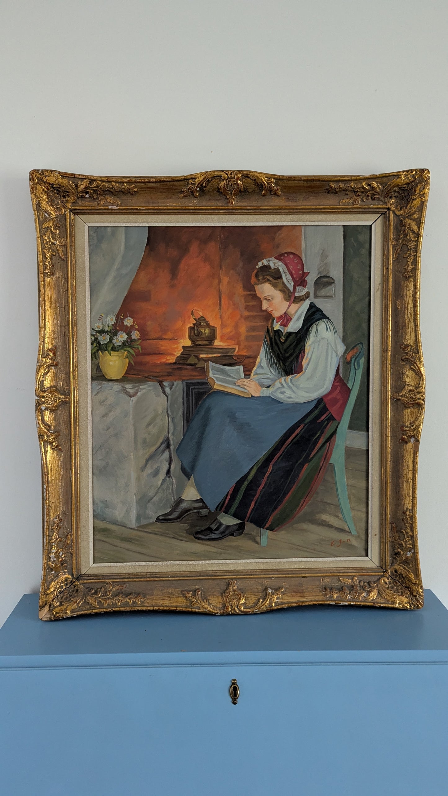 E.J-n - Signeerattu Öljyvärimaalaus