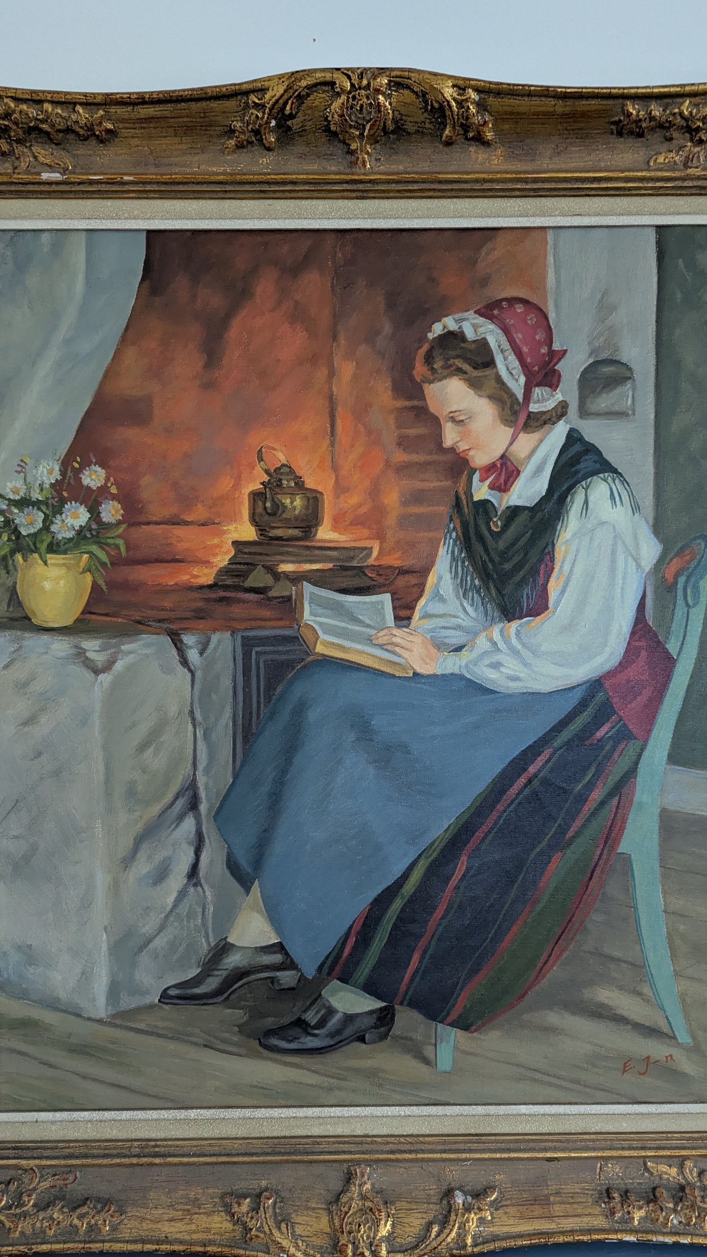 E.J-n - Signeerattu Öljyvärimaalaus