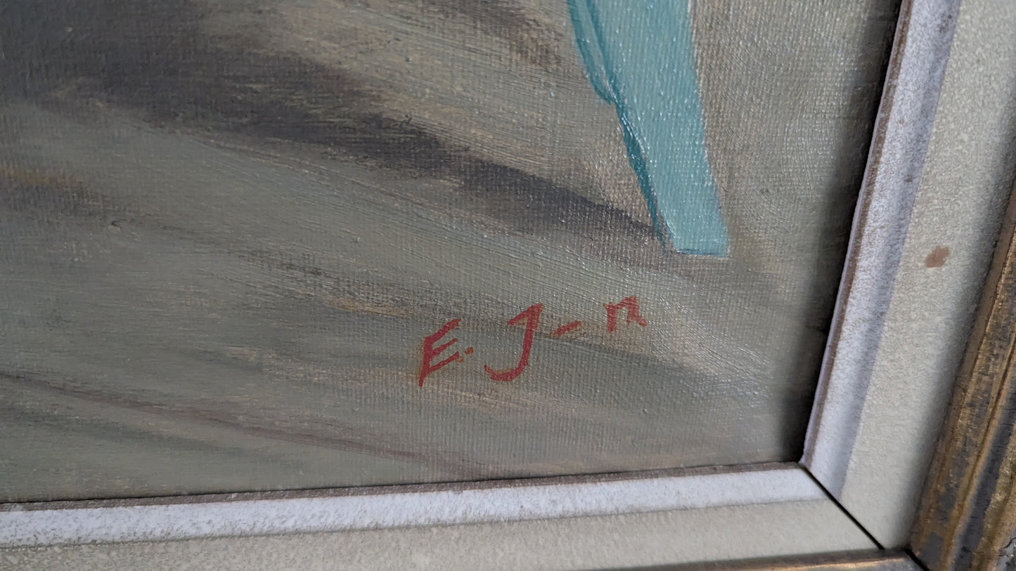 E.J-n - Signeerattu Öljyvärimaalaus