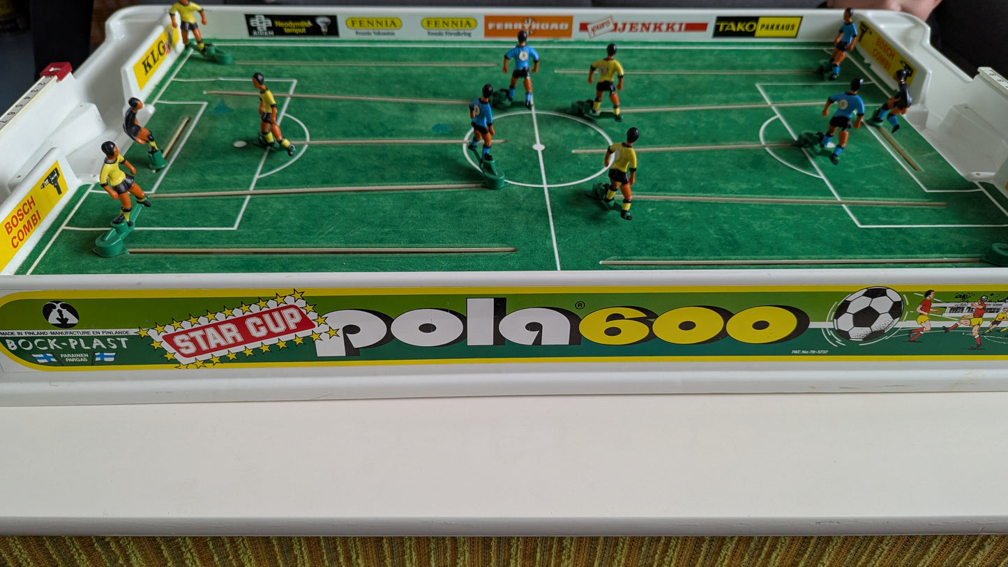 Bock Plast -  Pola 600 Jalkapallopeli / Pöytäfutis (1970-luku, Made in Finland)