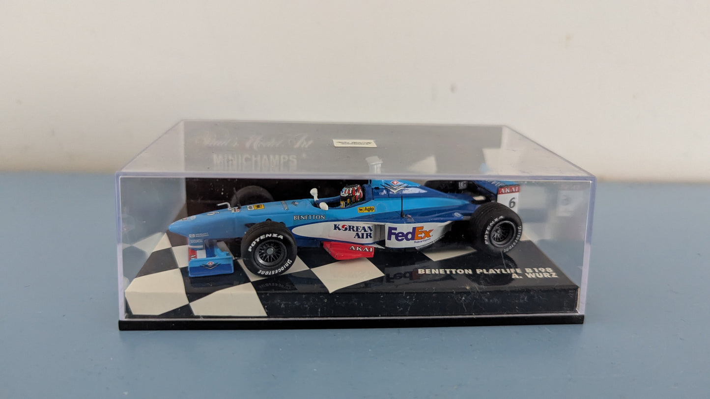 MiniChamps - Benetton Playlife B198 / Alexander Wurz (Alkuperäisessä Paketissa)