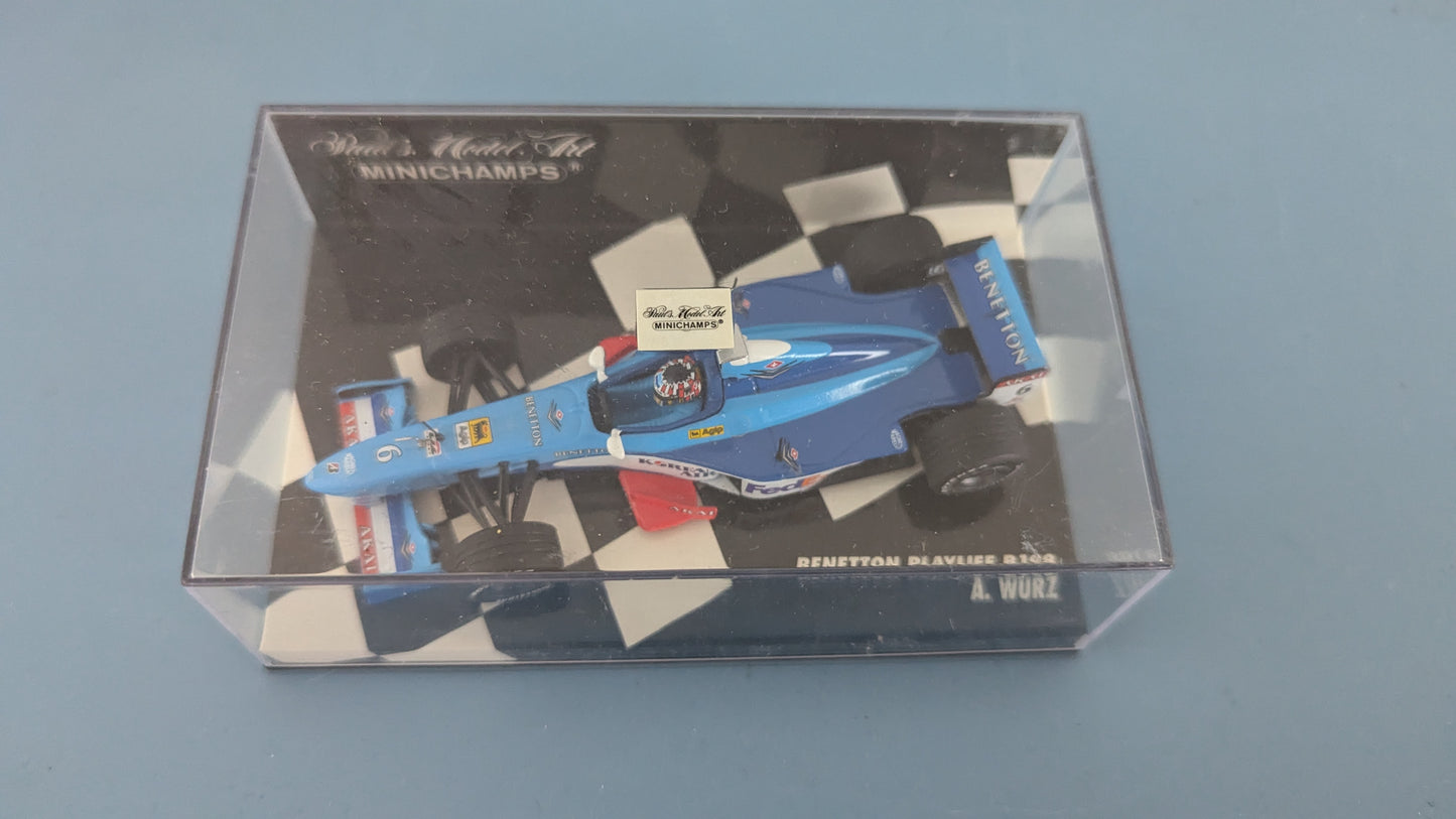 MiniChamps - Benetton Playlife B198 / Alexander Wurz (Alkuperäisessä Paketissa)