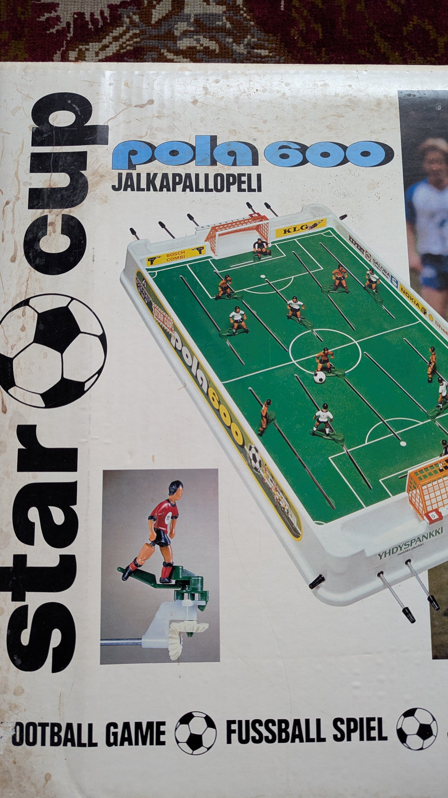 Bock Plast -  Pola 600 Jalkapallopeli / Pöytäfutis (1970-luku, Made in Finland)