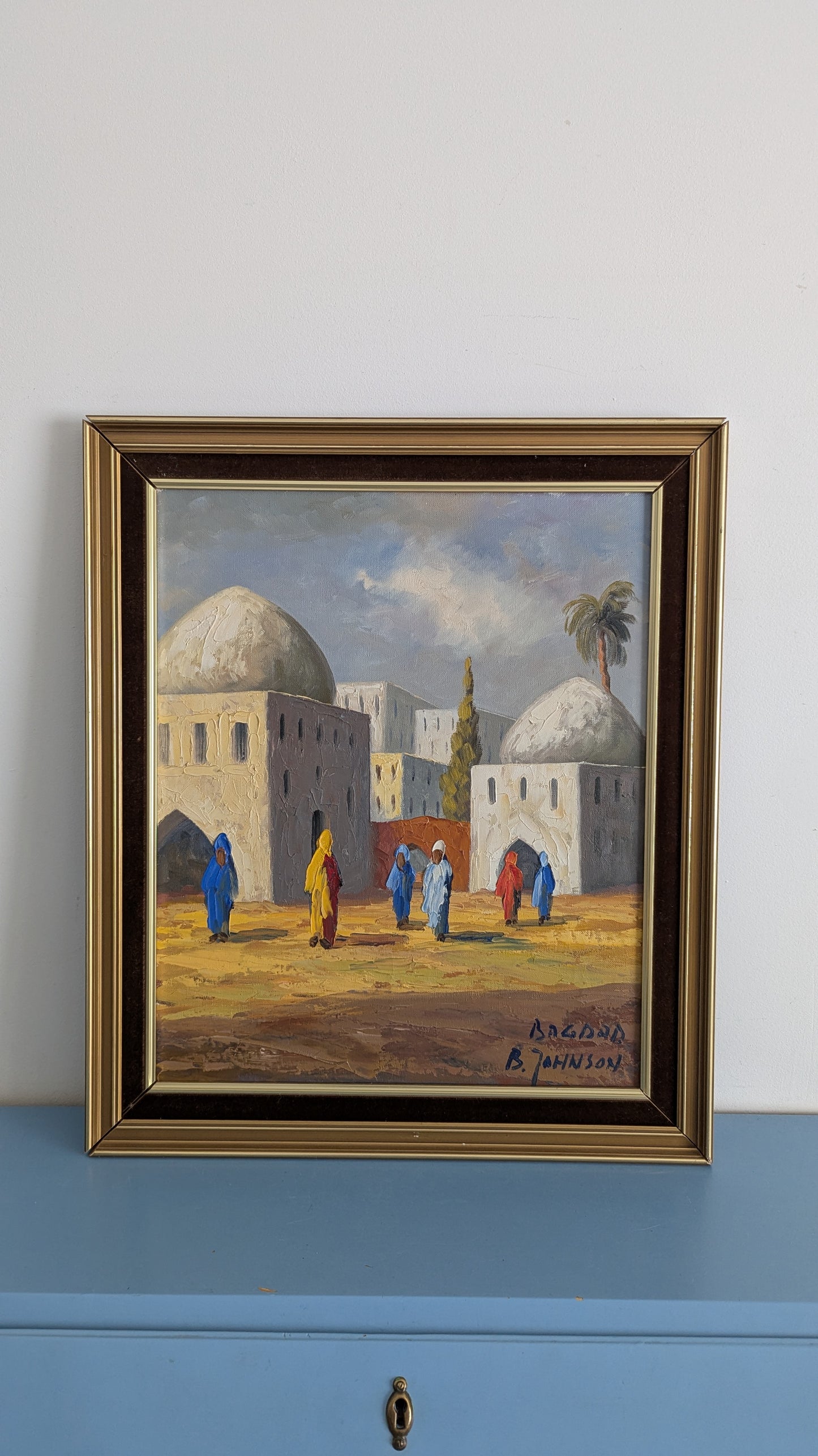 Bernt Johnson - Bagdad (Signeerattu Öljyvärimaalaus)