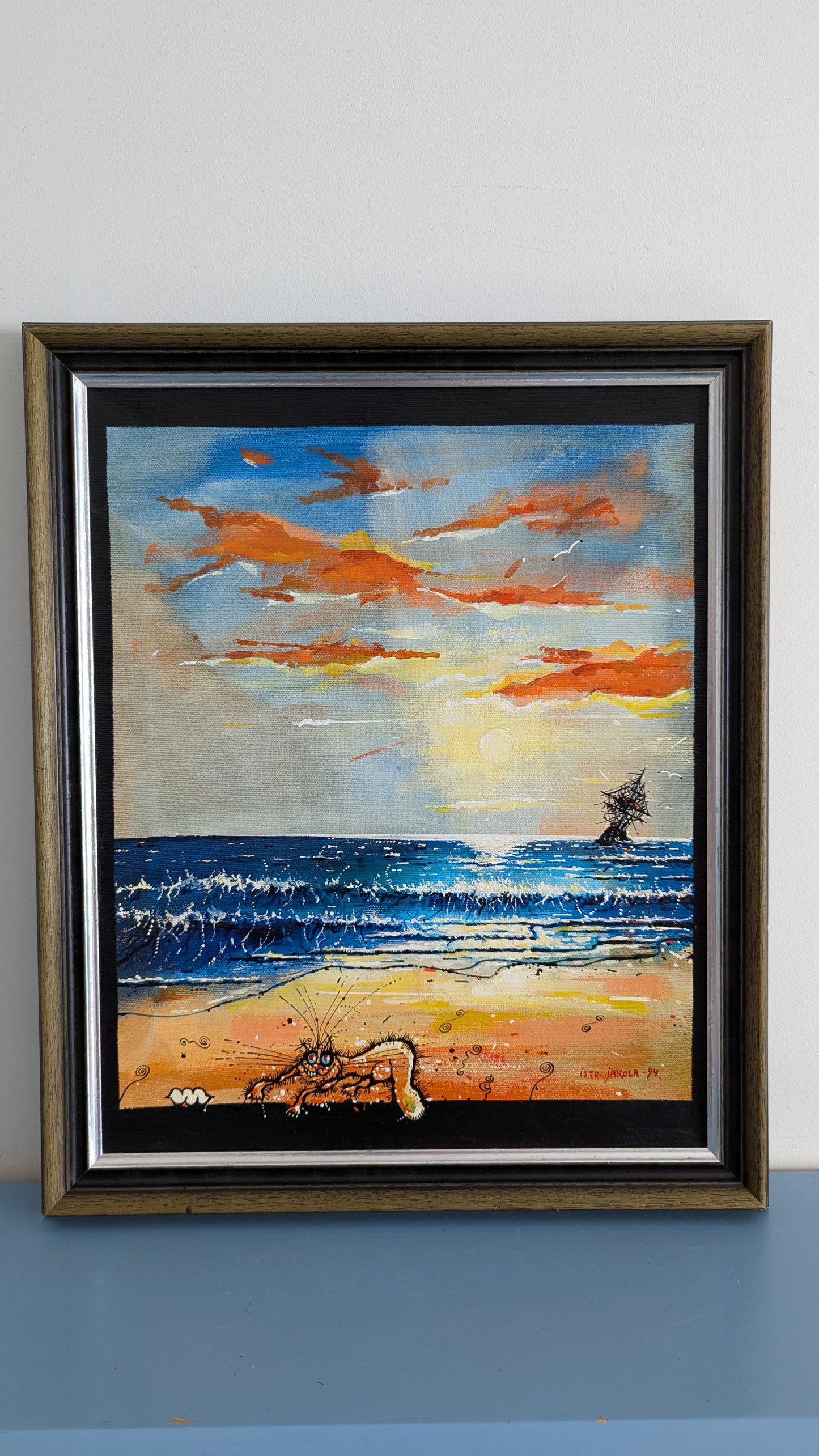 Isto Jakola - Signeerattu Sekatekniikka (Akryyli/Öljyväri, 1994)